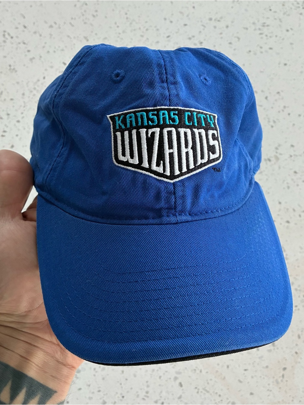 000 - VINTAGE 00s KANSAS CITY WIZARDS Y2K MLS SOCCER FOOTBALL HAT